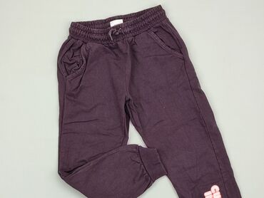 spodnie dresowe z wysokim stanem: Sweatpants, 5-6 years, 116, condition - Good