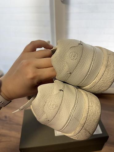 david jones: Белые мужские кожаные кеды Massimo Dutti - Размер: 43 (маркировка на — 3