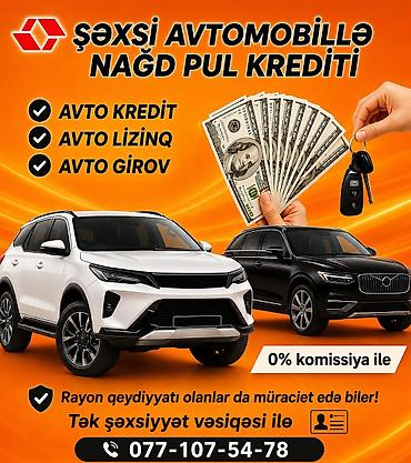 lizinq avtomobillər: Şəxsi avtomobillə nağd pul krediti üzrə xidmət - Avto kredit - Avto — 1