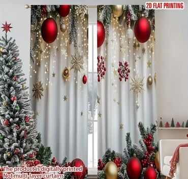 Ostali proizvodi za kuću: Novogodišnje zavese Dimenzije 150x60cm Cena 1700din/2kom kao na slici — 24