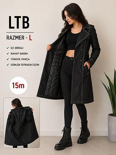 iş geyimi: Palto, Ltb, L, rəng - Qara — 2