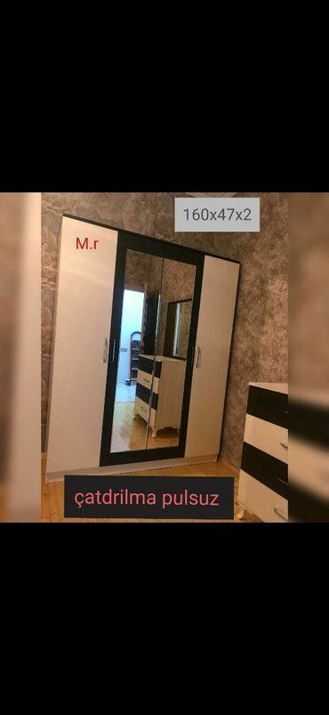 шкаф стеллаж: 📌 Dolab sifarişlə hazırlanır Rəng seçimi var. Ölçüsü 160/47/2 Matreal