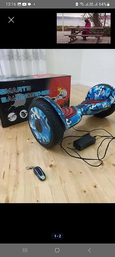 Электротранспорт: Smart10 Balance Wheel hoverboard - Rəng/naxış: mavi kamuflyaj gövdə — 4