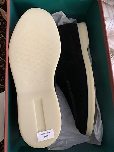 qara ayaqqabı: Loro Piana “Open Walk” kişi ayaqqabısı ORIGINAL 40 razmer Amerikan — 3