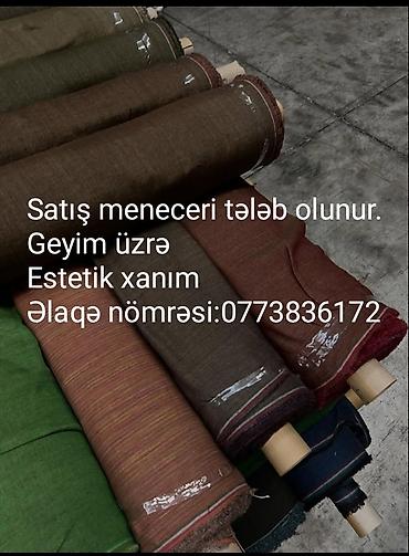 Əməkdaş axtarışı (vakansiyalar): Satış meneceri tələb olunur, Yalnız qadınlar üçün — 1