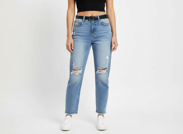 levis jeans mom fit: Jeansy damskie, rozmiar L