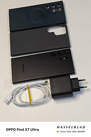 gala: Samsung Galaxy S22 Ultra, Б/у, 256 ГБ, цвет - Черный, 1 SIM, eSIM — 5