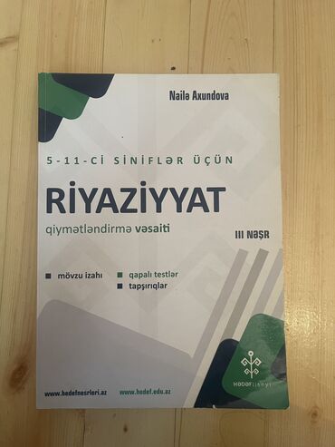 kurikulum kitab: Yenidir. Heç istifadə olunmayıb