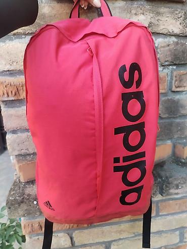 moderni rancevi za devojke: Adidas ranac – crveni - Sportski ranac sa velikim vertikalnim adidas — 2