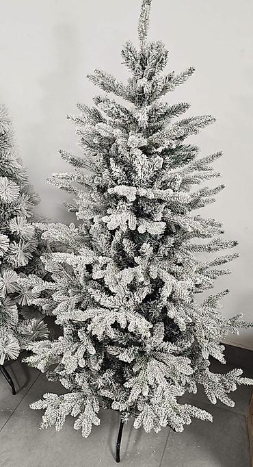 stihl ms 382: Bela novogodišnja jelka od PE i PVC materijala – snežna dekoracija za — 3