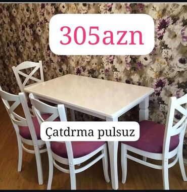 Masa və oturacaq dəstləri: Qonaq otağı üçün, Yeni, Açılmayan, Dördbucaq masa, 6 stul -da lalafo.az — 5 Masa və oturacaq dəstləri: Qonaq otağı üçün, Yeni, Açılmayan, Dördbucaq masa, 6 stul — 5