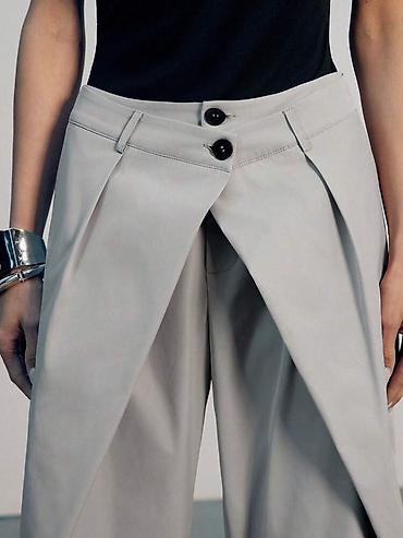 Pantalone: Ženske pantalone širokog kroja sa preklopom – statement model 2400din na lalafo.rs — 14 Pantalone: Ženske pantalone širokog kroja sa preklopom – statement model 2400din — 14
