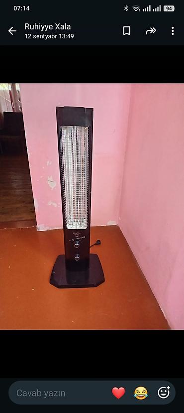 Elektrik qızdırıcısı – şaquli tip, halogen/infrared elementli