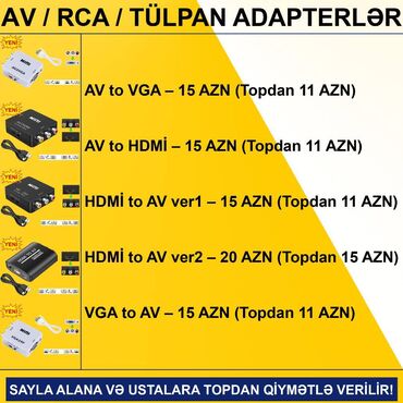 Digər kompüter aksesuarları: Adapterlər/Keçidlər SAYLA ALANA VƏ USTALARA TOPDAN QİYMƏTLƏ VERİLİR! — 3
