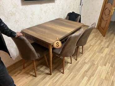 Masa və oturacaq dəstləri: Yeni, 4 stul