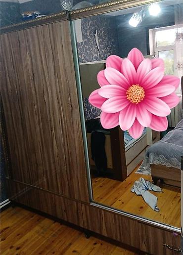Geniş sürgülü qapılı şkaf - Material: taxta teksturalı laminat, tünd