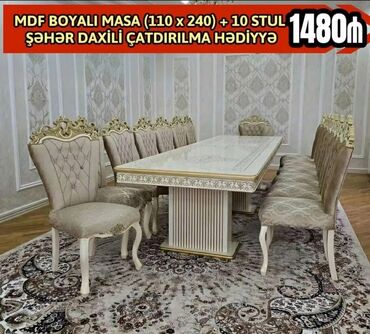 Sifarişlə masa və oturacaq dəstləri: Dördbucaq masa, Qonaq otağı üçün -da lalafo.az — 29 Sifarişlə masa və oturacaq dəstləri: Dördbucaq masa, Qonaq otağı üçün — 29