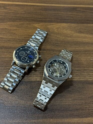 женские серебряные серьги: Классические Комплекты с часами, цвет - Серебристый