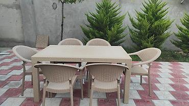 Bağ, çöl masa və oturacaq dəstləri: Yeni, Dördbucaq masa, 6 stul, Açılmayan, Skameykalar ilə, Plastik, Türkiyə -da lalafo.az — 6 Bağ, çöl masa və oturacaq dəstləri: Yeni, Dördbucaq masa, 6 stul, Açılmayan, Skameykalar ilə, Plastik, Türkiyə — 6