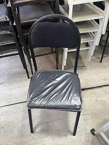 kafe stul: Metall karkaslı yumşaq oturacaqlı stol-stul - Karkas: möhkəm metal — 1