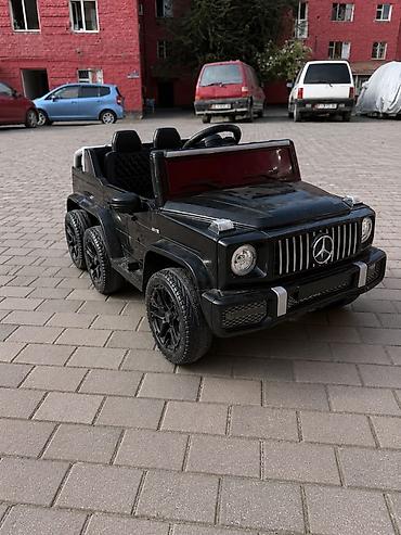 машинка толокар: Детский электромобиль-джип 6×6 (стиль G‑class), черный. - — 1