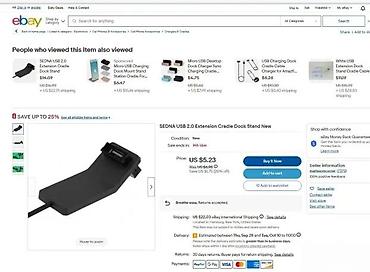 Doking stanice: SEDNA USB 2.0 Extension Cradle Dock Stand - Tip konektora: USB Type‑A — 4