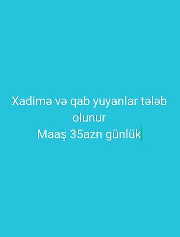 restoran isi: Qabyuyan tələb olunur, Gündəlik ödəniş, İstənilən yaş — 1