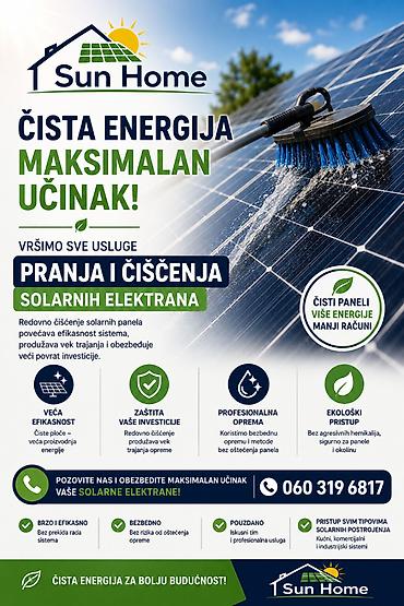 smederevo čuvanje kuće: PRANJE I ČIŠĆENJE SOLARNIH PANELA Profesionalno pranje i čišćenje — 1