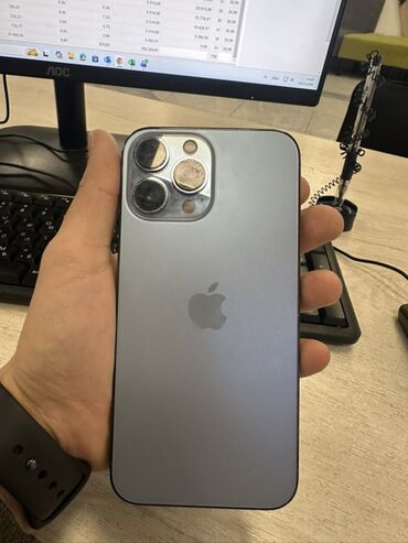 Apple iPhone: IPhone 13 Pro Max, Б/у, 256 ГБ, Голубой, Коробка, 78 % — 5