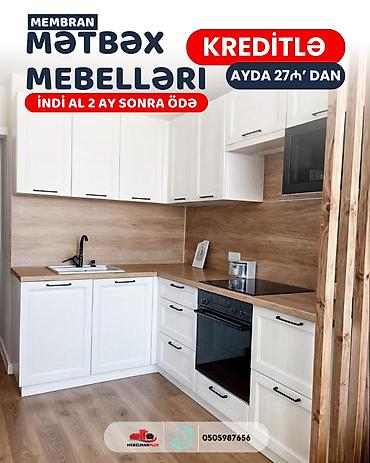 Ev və bağ: Sifarişlə mətbəx dəsti, Özü çəkən petlələr, Mat laminat, Kredit var, Pulsuz çatdırılma — 8
