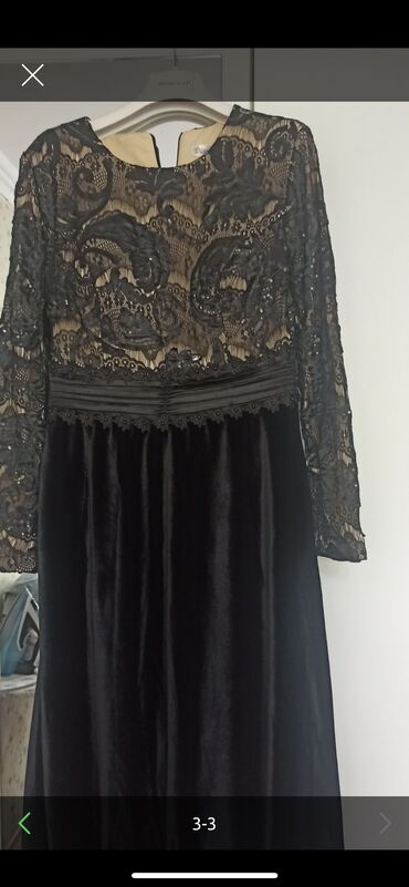 женская одежда вечерние платья: L (EU 40), цвет - Черный