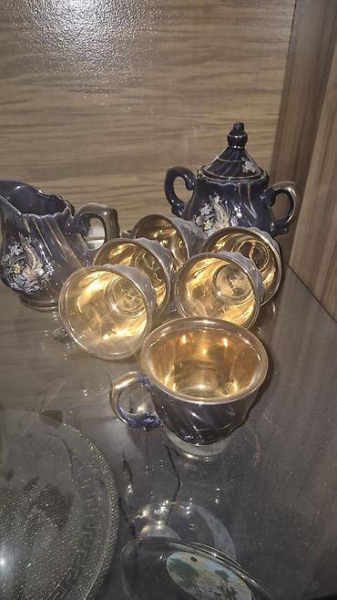 qus resmi: Çay dəsti, rəng - Mavi, Farfor — 2