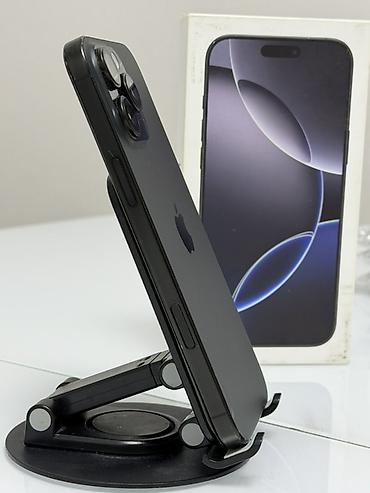 Мобильные телефоны и аксессуары: IPhone 16 Pro Max, Б/у, 1 ТБ, Черный, Коробка, 92 % — 2