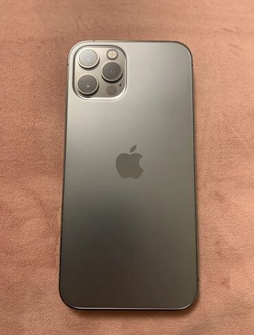 аренда ноутбуков в бишкеке: IPhone 12 Pro, Колдонулган, 128 ГБ, Black Titanium, Заряддоочу түзүлүш, Коргоочу айнек, Каптама, 78 %