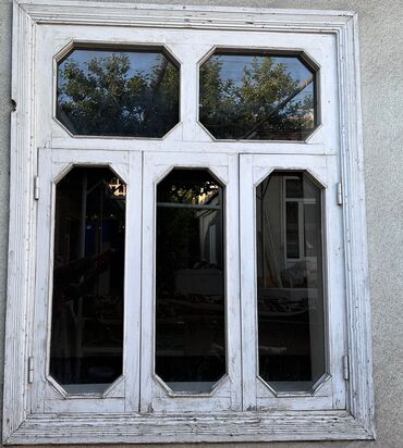 Окна: Деревянное окно, Комбинированное, цвет - Белый, Б/у, Самовывоз