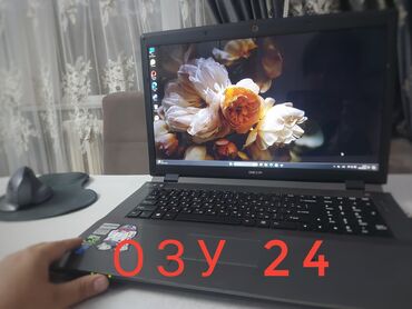 монитор 24 дюйма: Ноутбук, Другой бренд ноутбука, 16 ГБ ОЗУ, Intel Core i7, 17.3 ", Б/у, Для несложных задач, память HDD + SSD