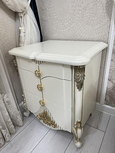 Спальные гарнитуры: Спальный гарнитур, Б/у, Двуспальная кровать, Шкаф, Комод, Кыргызстан, Самовывоз, цвет - Белый — 7