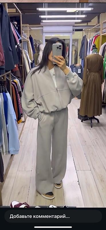 nike tech flecce: Брючный костюм, Прямые, Корея, Хлопок, Осень-весна — 1