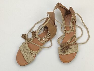 bluzki khaki damskie: Sandals for women, 37, condition - Good