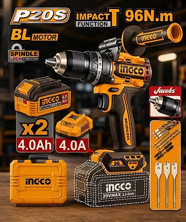 kömürsüz drel: YENİ INGCO P20S Zərbəli - Fırlanma momenti: 96 N·m - Brushless — 7