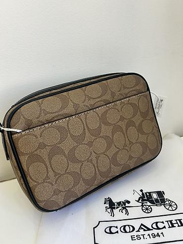 smart folio: Барсетка, Coach, Материал: Экокожа, Регулируемый ремень, Застежка на молнии, Разделенные отделения, Новый — 3
