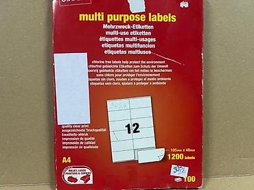 Druga oprema za računare i laptopove: Samoljepljive višesvrhinske etikete – A4 format - Dimenzije na lalafo.rs — 4 Druga oprema za računare i laptopove: Samoljepljive višesvrhinske etikete – A4 format - Dimenzije — 4
