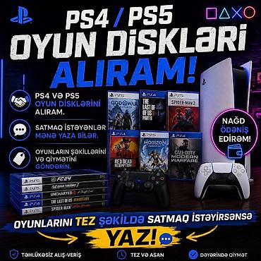 Elektronika: Xidmət: PS4 və PS5 oyun disklərinin alınması Təsvir: - PS4 və PS5 — 2