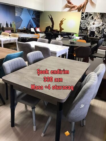 stol stul kuxna ucun: Mətbəx üçün, Yeni, 4 stul, Türkiyə