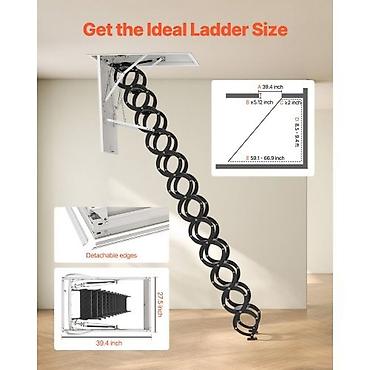 Чердачные лестницы: Чердачная лестница, Складная, С люком, Новый — 8