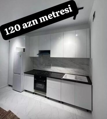 кухонная мебель на заказ в баку цены: Mətbəx mebeli – sifarişlə hazırlanır - Üslub: modern düz xətli