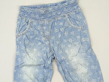 jeansy z zamkami: Spodnie jeansowe, 3-4 lat, 104, stan - Zadowalający