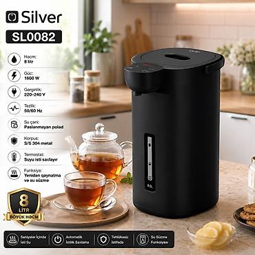 silver antifriz: №: 5119 Məhsulun adı: Termopot Silver SL-0082, 8 l, qara, 1600 Vt — 1