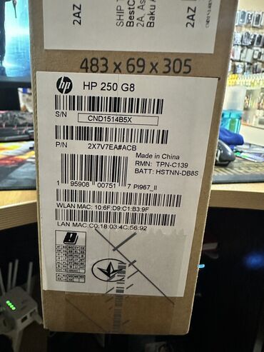 HP: Yeni HP Pavilion, 15.6 ", Intel Core i5, 256 GB, Rayonlara çatdırılma, Ünvandan götürmə, Ödənişli çatdırılma