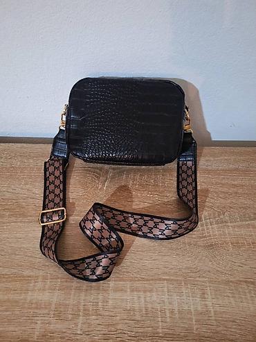 Torbe: Nova Mohito crna torbica dva kaiša, širok kaiš preko ramena Nova — 5